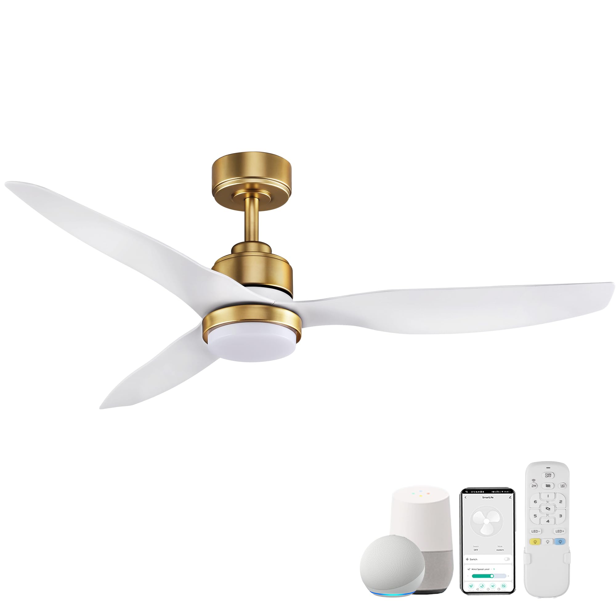 359WG-52" Smart Ceiling Fan with Lights Remote