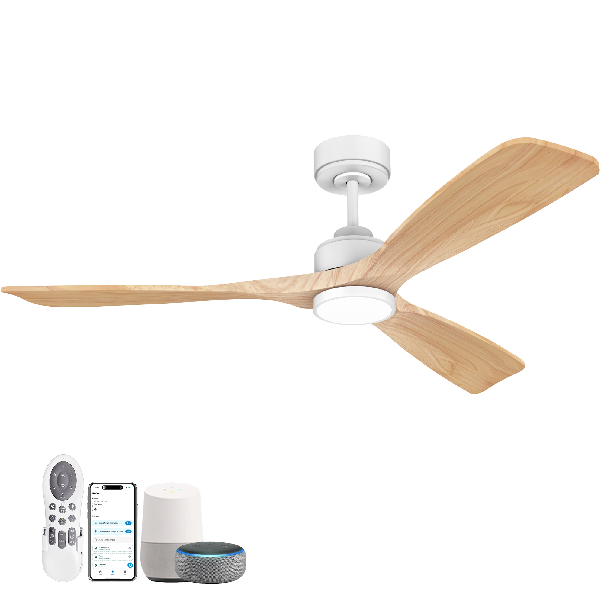 807-LWD Cumilo 52" Smart Ceiling Fans with Lights Remote