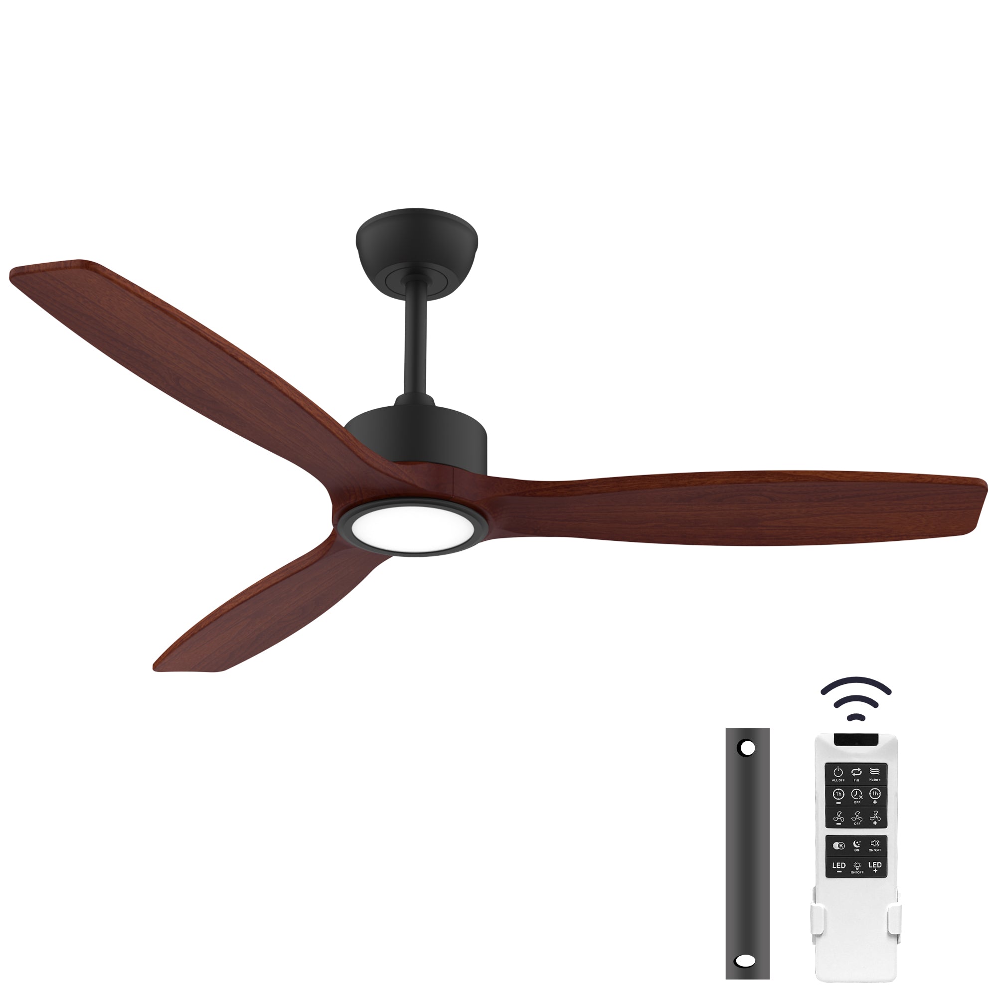 YL2010-52-3BR  52" Ceiling Fans with Lights Remote