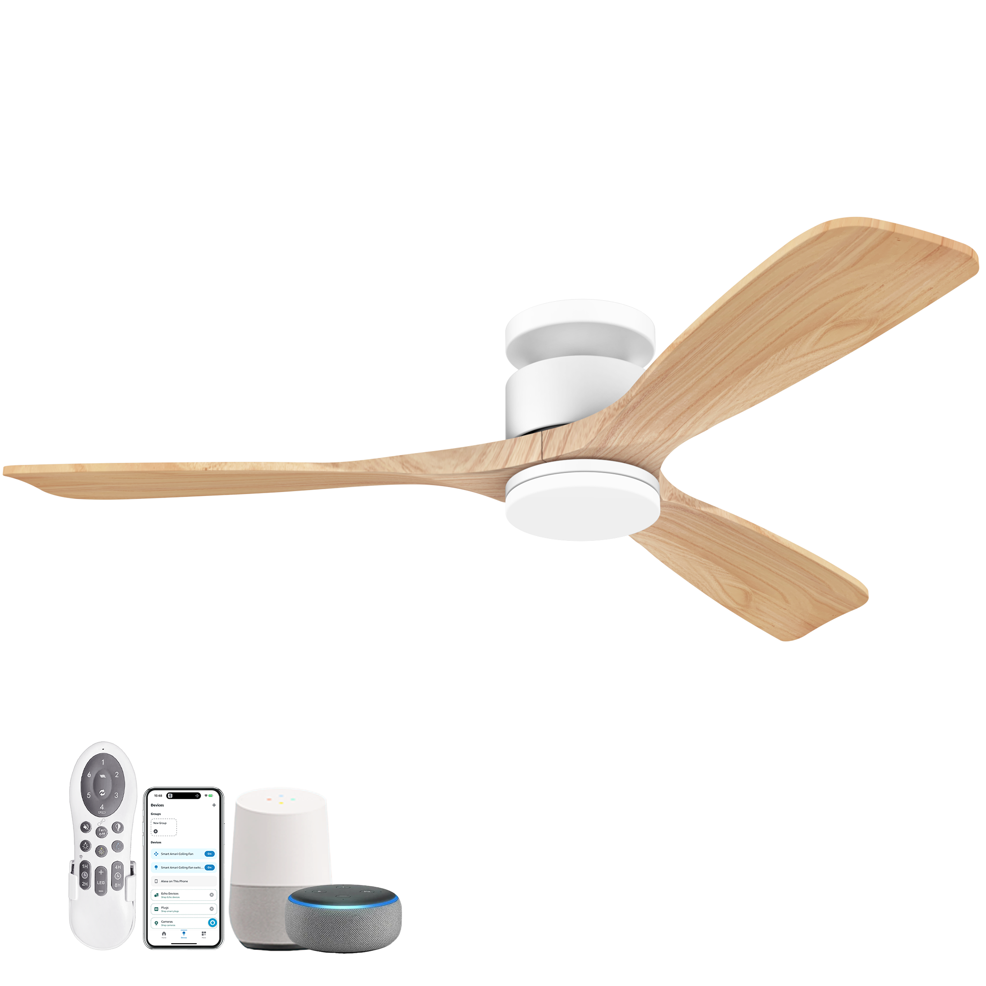 807-LWF Cumilo 52" Smart Ceiling Fans with Lights Remote