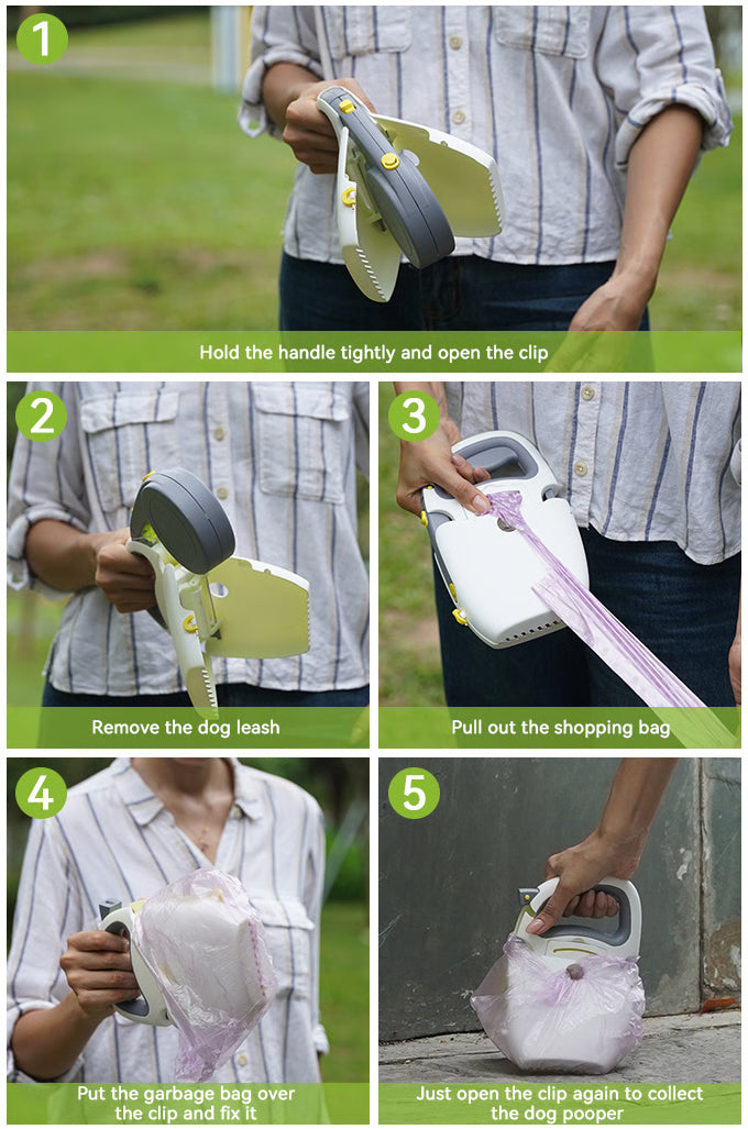 Hybrid Leash Retractable Dog Leash & Pooper Scooper