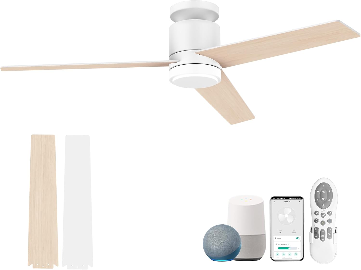 615-WL Cumilo 52” Smart Ceiling Fans with Lights Remote