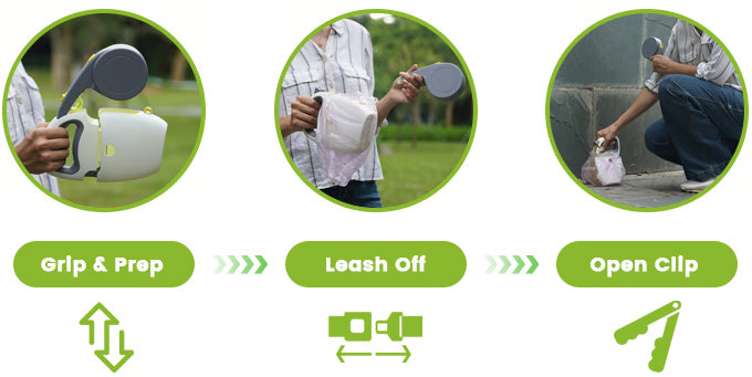 Hybrid Leash Retractable Dog Leash & Pooper Scooper