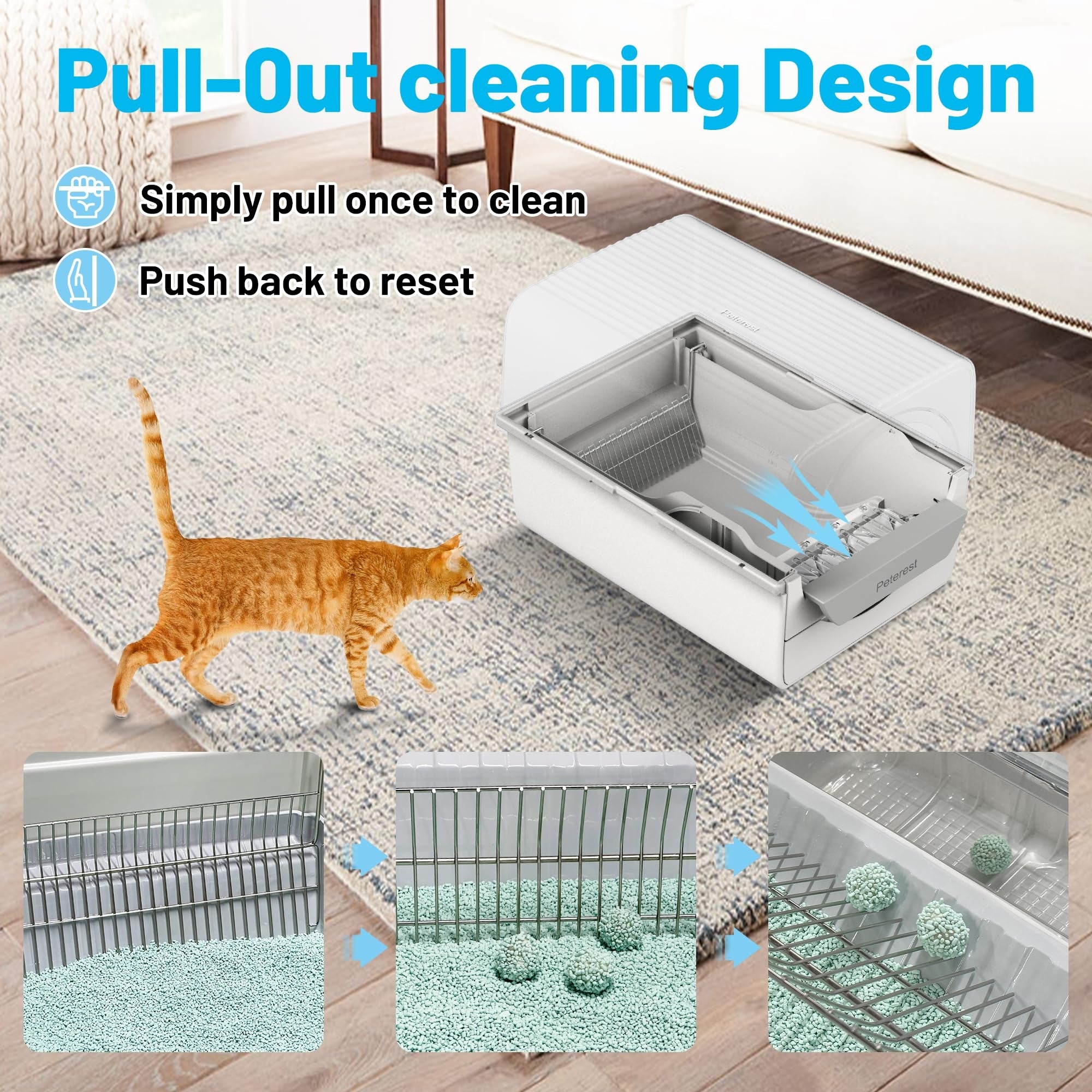 Peterest Cat Litter Box Unmatched Comfort for Your Cat