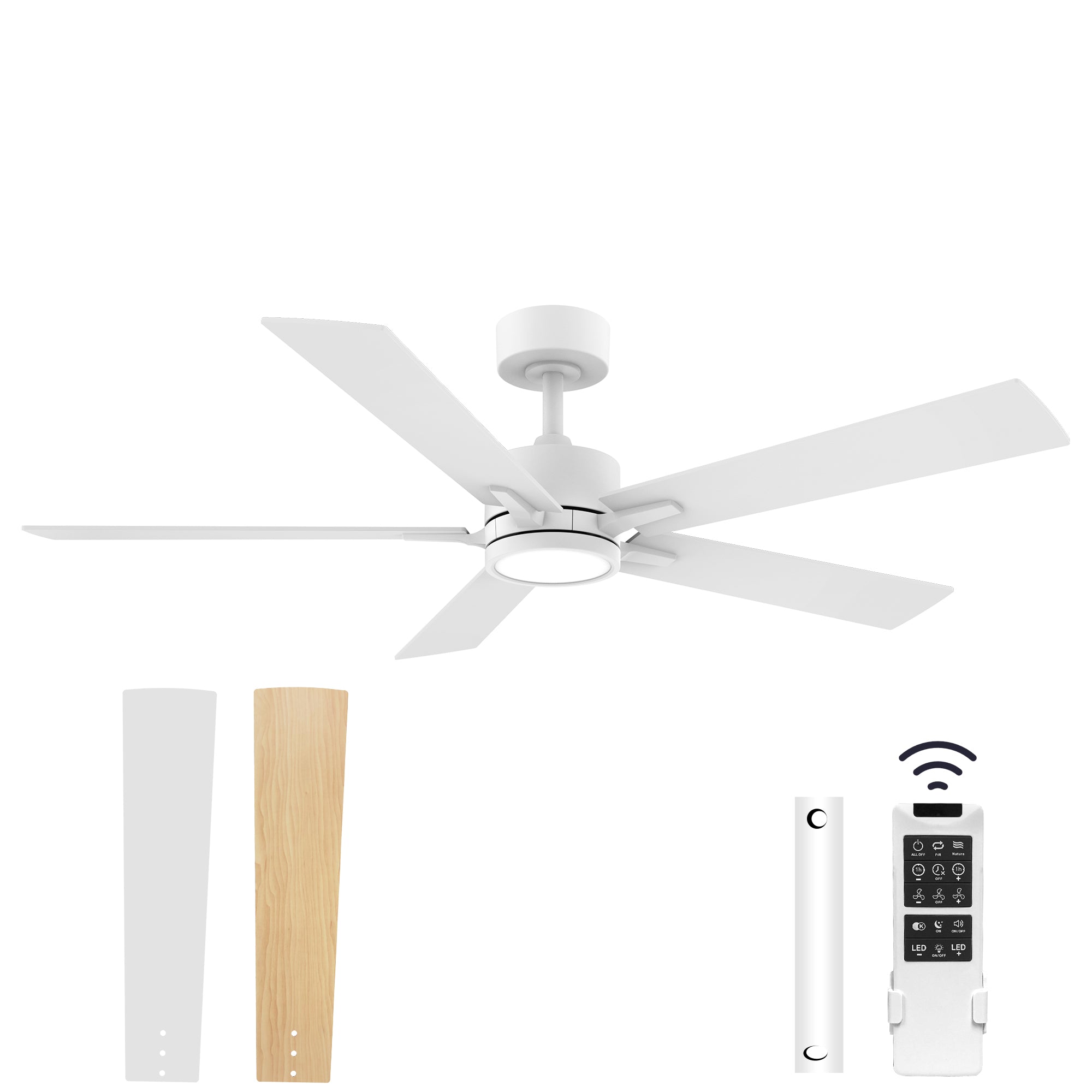 YL1003A- 52-5WWM 52" Ceiling Fans with Lights Remote