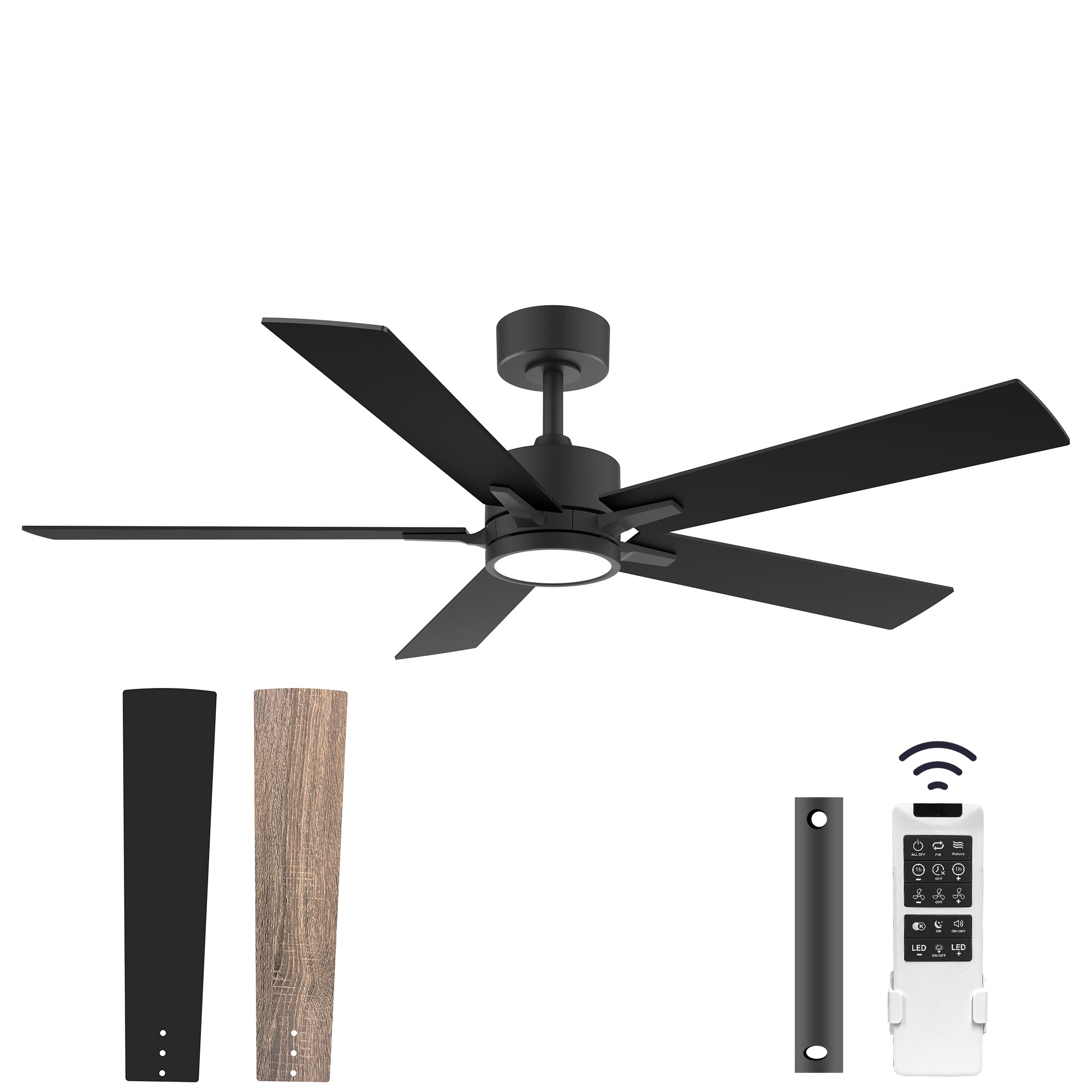 YL1003A-52-5BGW 52" Ceiling Fans with Lights Remote