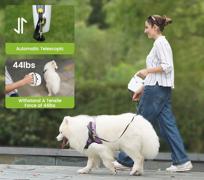 Hybrid Leash Retractable Dog Leash & Pooper Scooper