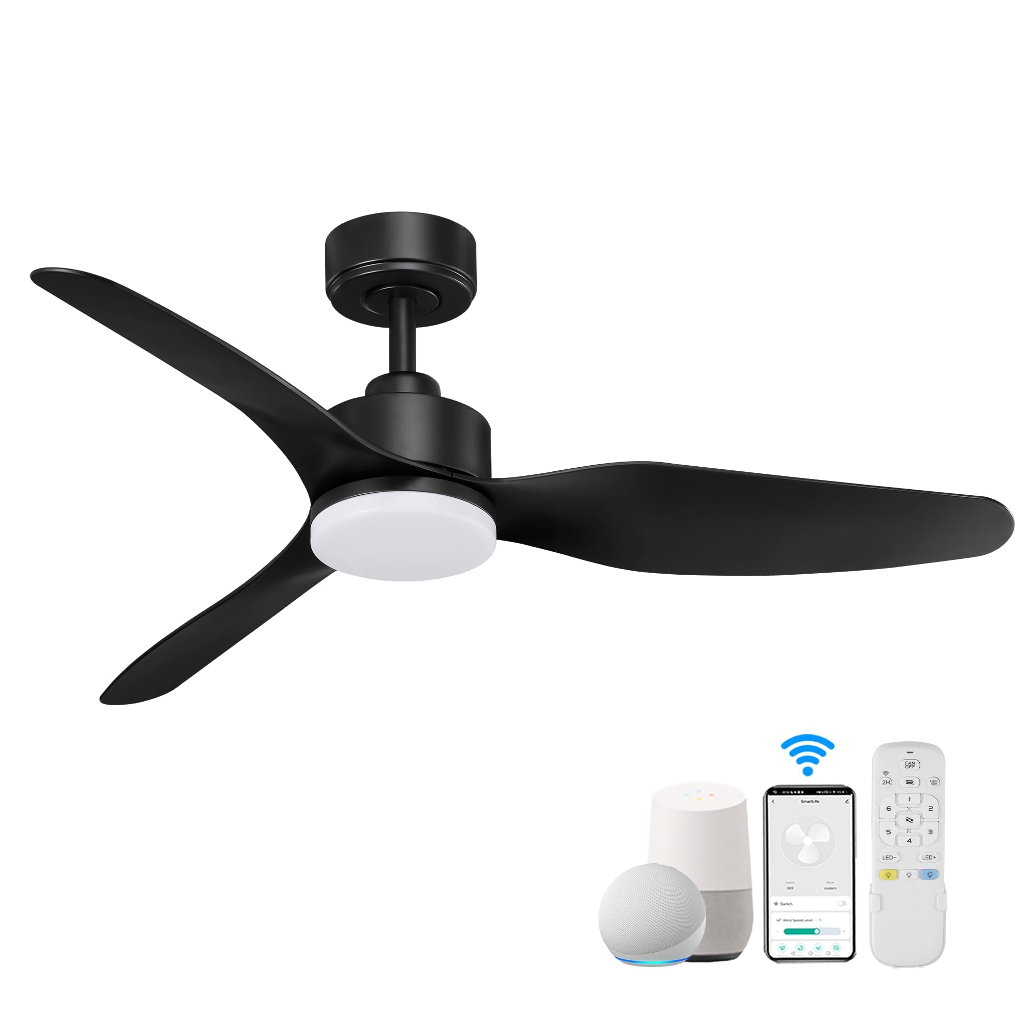 325-B Cumilo 48" Smart Ceiling Fans with Lights Remote