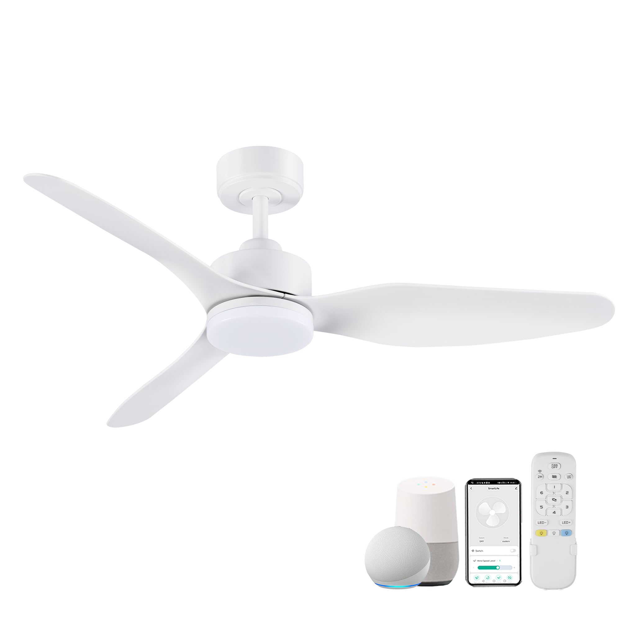 325-W Cumilo 48" Smart Ceiling Fans with Lights Remote