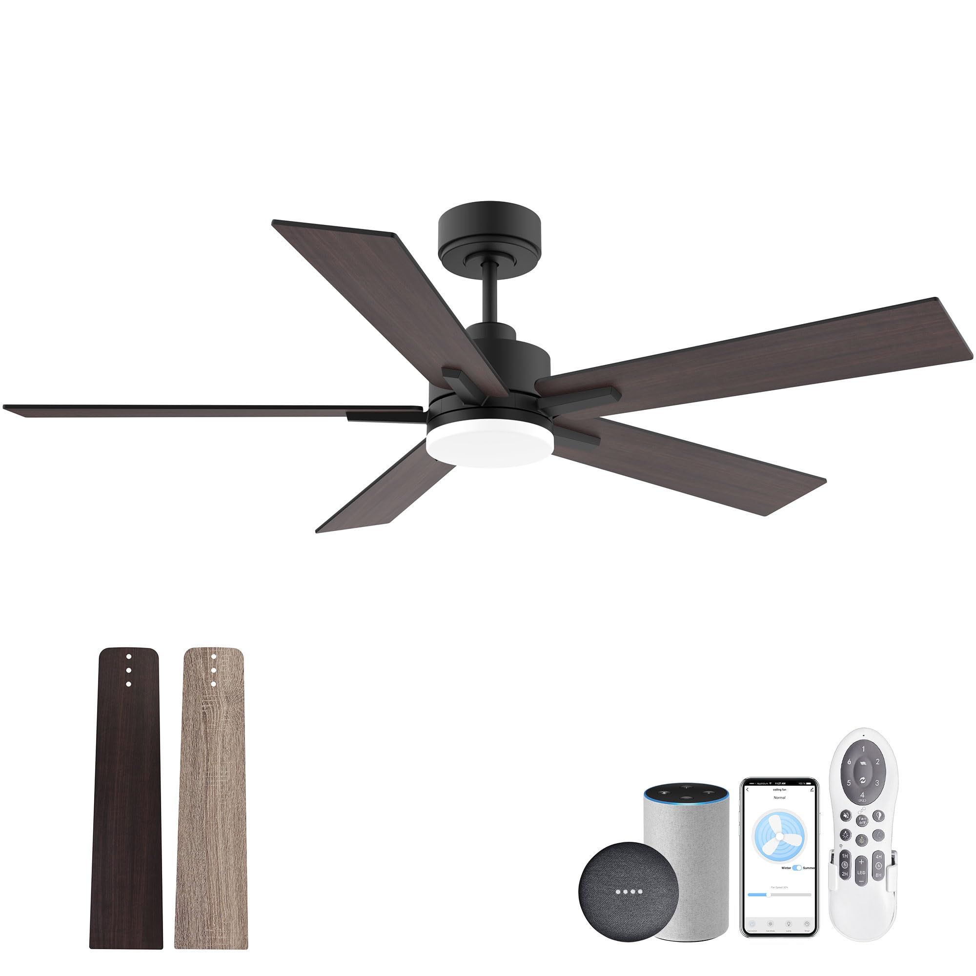 617BWA-52" Smart Ceiling Fan with Lights Remote